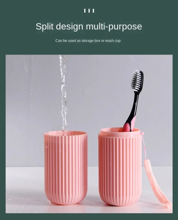 Travel Portable Toothbrush Cup Bathroom Toothpaste Holder Storage Case Box Organizer Travel Toiletries Storage Cup New Creative - Image 16