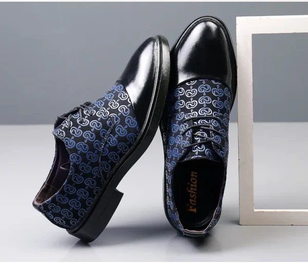 Men Black oxfords shoes - Image 23
