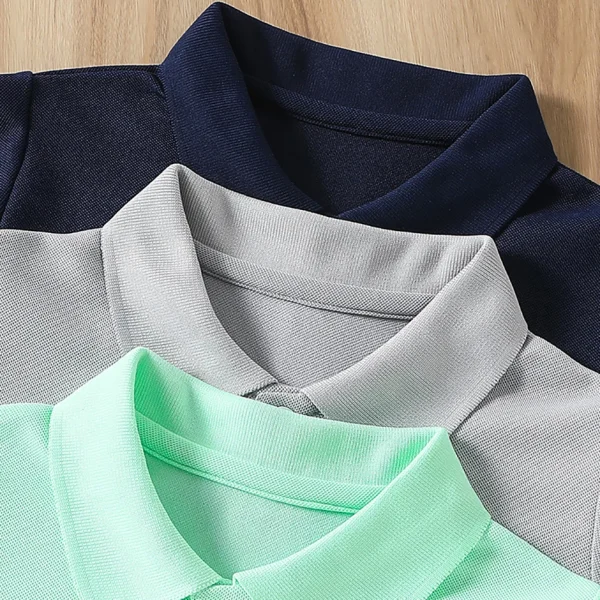 Boys Handsome And casual Lapel Short Sleeved T-shirt - Image 12