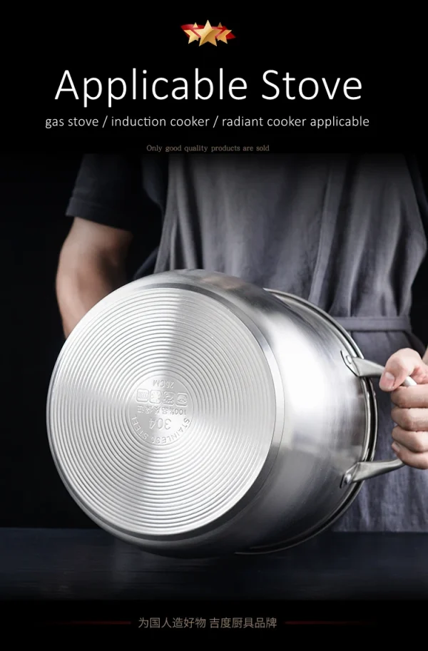 GEDO LFGB 304 Stainless Steel Stewing Pot - Image 25