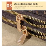Womens Credit Card Wallet, Large Capacity Multi Card Case Wallet With ID Window, Zipper Card Cases Holder - Image 9