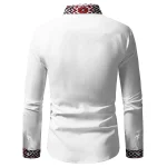 Mens Casual Shirts Long Sleeve Ethnic Style - Image 12
