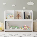 Children's Toy Chest & Organizer 4 Compartment Bookcase with Storage Display Rack for Playroom Nursery & Kids' Room - Image 5