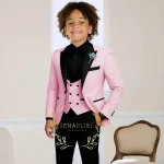 Boys' 3-Piece Slim Fit Wedding Tuxedo - Image 14