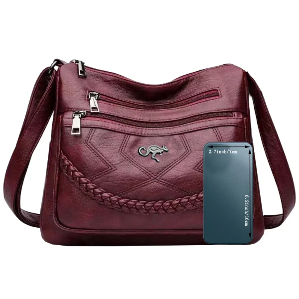 Neutral style shoulder bag for men and women. Mother bag with braided decoration. Suitable for traveling and outings. - Image 12