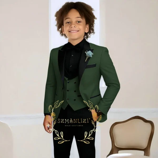 Boys' 3-Piece Slim Fit Wedding Tuxedo - Image 6