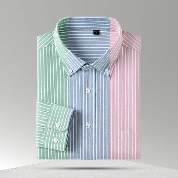 slim-fit striped Oxford shirt - Image 4