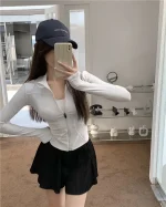 Women's Slim Fit Lightweight JacketsWomen's Full Zip-up Yoga Sports RunningJacket with Thumb Holes for Workout Sun Protection - Image 25