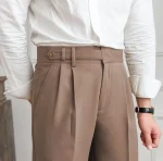 Man Suits Pants Fluid Khaki Draped Trousers for Men Baggy Suit Korean Style Clothes Reviews Many Slacks High Quality Dress Up - Image 19