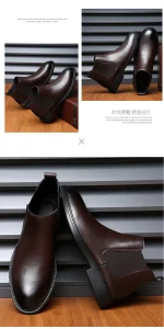 Men's Boots Handmade Leather Ankle Shoes - Image 27