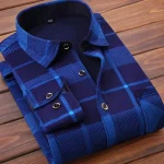 2025 Men's Winter Warm Long Sleeve Plaid Shirts Flannel Fur Lined Thick Formal Shirts Fleece Casual Shirt for Men Dress Shirts - Image 17