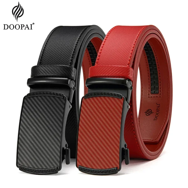 Men Belts Leather Waist Strap Male Automatic Buckle Waistband Mens High Quality Girdle Belts for Women Men Gifts 105 115  125cm - Image 36