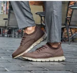 Mens Brogues Leather Casual Shoes - Image 34