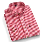 plaid shirts for man slim fit formal casual - Image 8