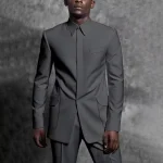Tailored Man Suit Stand Collar Tuxedo Gentleman Solid Color Outfit Set 2 Piece Suits Smart Casual Daily Office Male Clothing - Image 15