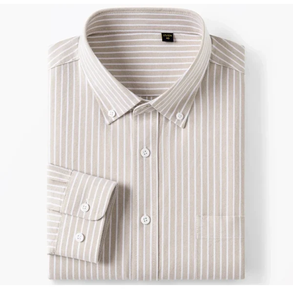 slim-fit striped Oxford shirt - Image 15