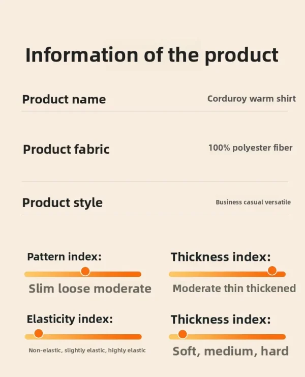 Men's Large Size Corduroy Fleece Warm Plaid Classic Style - Image 28