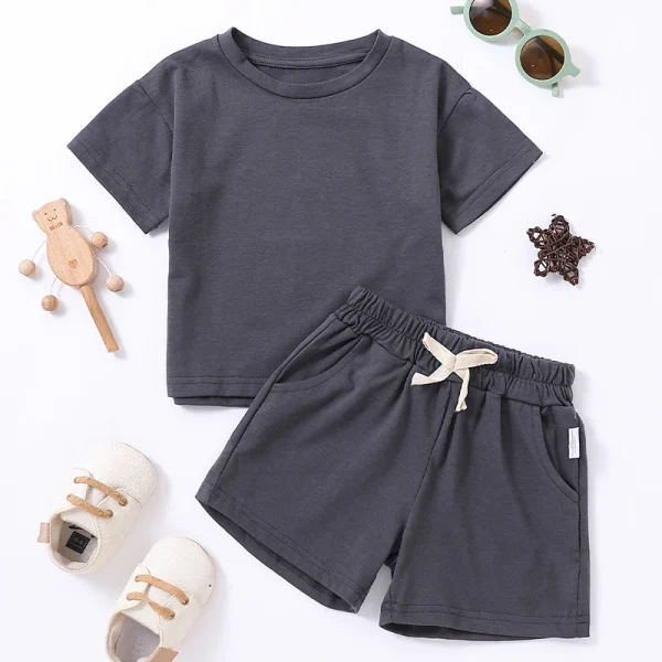 Essential 2-Piece Kids' Solid Summer Set - Image 12