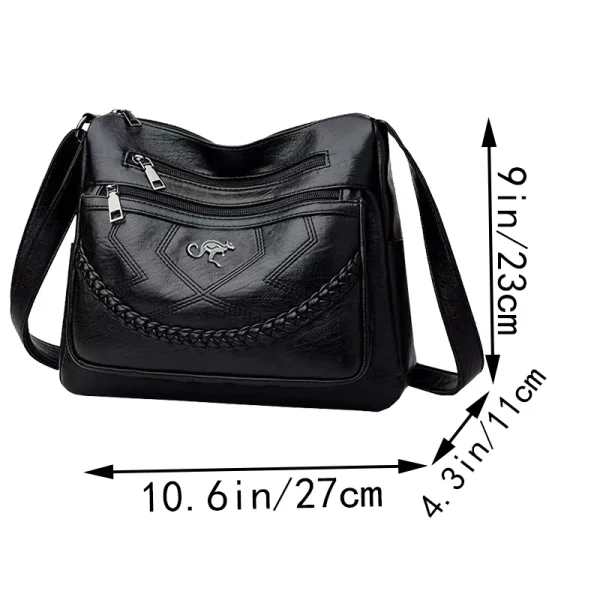 Neutral style shoulder bag for men and women. Mother bag with braided decoration. Suitable for traveling and outings. - Image 11