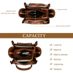 Top Handle Bucket Bag Set - Image 6