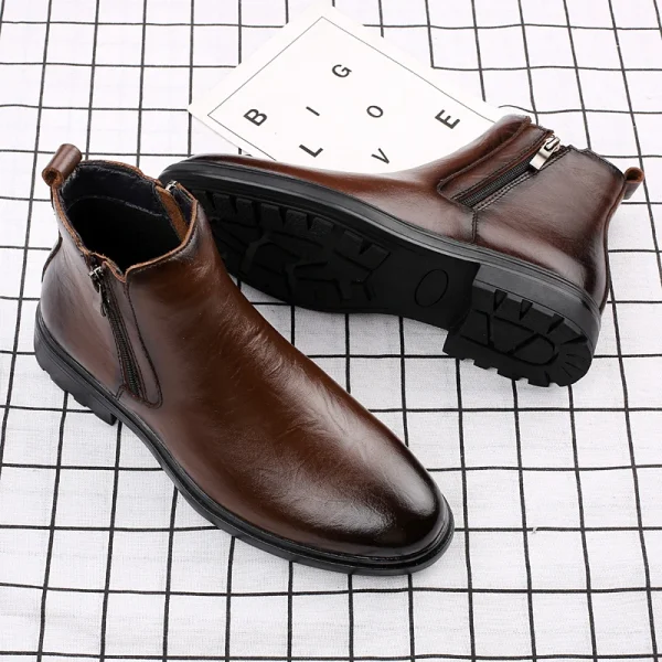 Leather Chelsea Men's Boots - Image 13