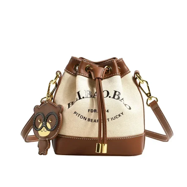 Top Handle Bucket Bag Set - Image 9
