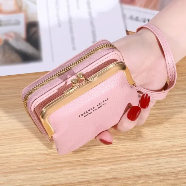 Wallet Women's Fashion Wrist Strap Short Zero Wallet Large Capacity Coin Clip Bag Multiple Card Positions Card Bag Money Clip - Image 10