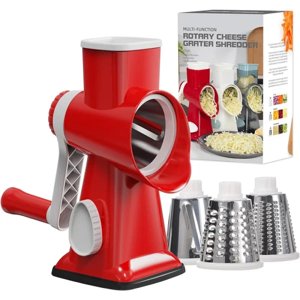 LMETJMA 3-in-1 Rotary Cheese Grater - Image 8