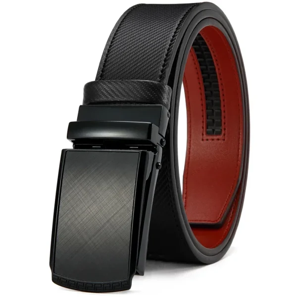 New Mens Belt Automatic Genuine Leather Luxury Belt of Men Male Metal Automatic Buckle Designer High Quality Waist Belt Black - Image 32