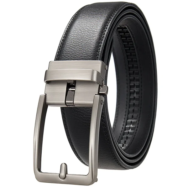 Famous Brand Belt Male Designer Automatic Buckle Genuine Leather Men Belt  Luxury Belts for Men 3.5cm New Black Brown Plus Size - Image 2