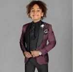 Boys' 3-Piece Jacquard Tuxedo Set
