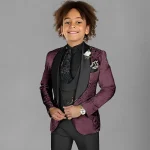 Boys' 3-Piece Jacquard Tuxedo Set