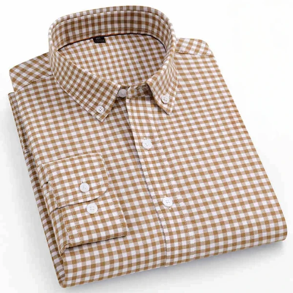 plaid shirts for man slim fit formal casual - Image 5