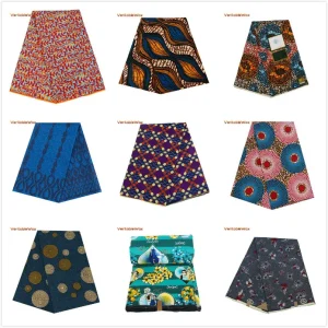 2023 African Wax Print Fabric Wholesale New Wax Prints African Latest Tissu Wax Ankara African Wax Print Fabric 6 Yards A-4