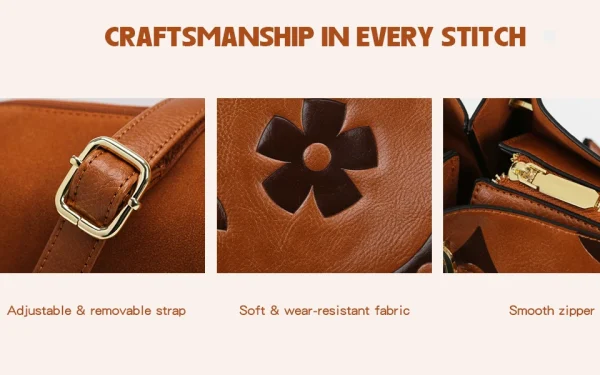 Top Handle Bucket Bag Set - Image 16