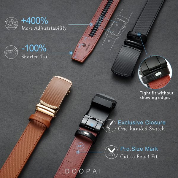 Men Belts Leather Waist Strap Male Automatic Buckle Waistband Mens High Quality Girdle Belts for Women Men Gifts 105 115  125cm - Image 20