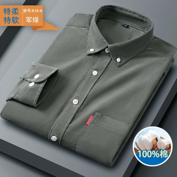 Men's Regular-Fit Corduroy Shirt - Image 8