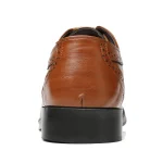 Handmade Men's Black Leather Oxford Shoes - Image 12