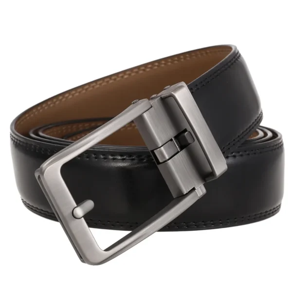 Famous Brand Belt Male Designer Automatic Buckle Genuine Leather Men Belt  Luxury Belts for Men 3.5cm New Black Brown Plus Size - Image 40