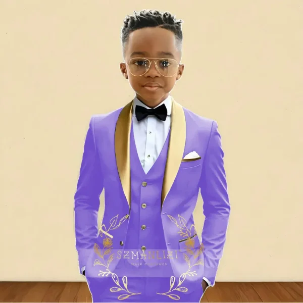 Boys' Oil Green 3-Piece Tuxedo - Image 16