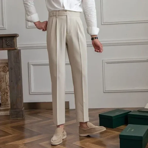 Man Suits Pants Fluid Khaki Draped Trousers for Men Baggy Suit Korean Style Clothes Reviews Many Slacks High Quality Dress Up - Image 44