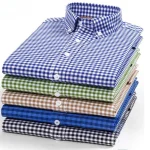 plaid shirts for man slim fit formal casual