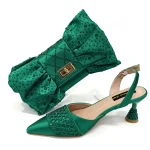 Green luxe heels