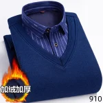 2026 Men's Winter Warm Shirts Thickened Fake Two-piece Shirts Male High-quality Shirts Men's Warm Clothes Shirt Pullovers Tops - Image 28