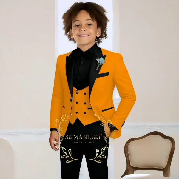 Boys' 3-Piece Slim Fit Wedding Tuxedo - Image 2