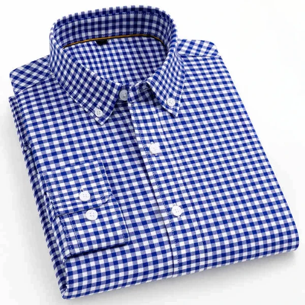 plaid shirts for man slim fit formal casual - Image 4