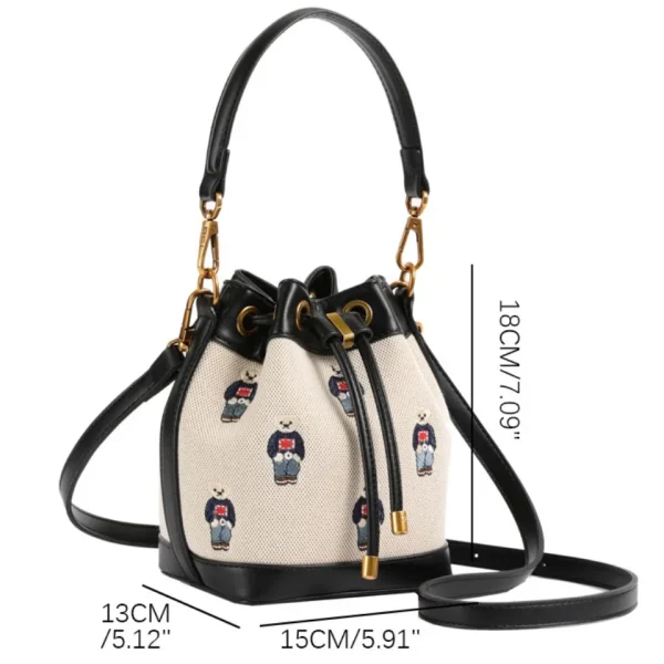 Top Handle Bucket Bag Set - Image 19