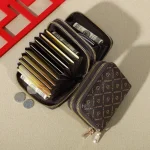 Womens Credit Card Wallet, Large Capacity Multi Card Case Wallet With ID Window, Zipper Card Cases Holder - Image 3