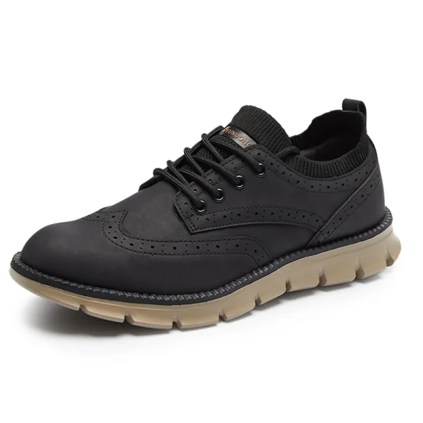 Mens Brogues Leather Casual Shoes - Image 7