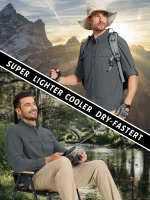 Men's Tactical Long Sleeve UPF Sun Protection Shirt - Image 31